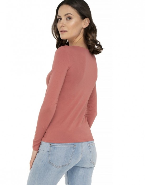 Дамска блуза с дълъг ръкав в розов цвят MANATI, Babell, Блузи / Топове - Complex.bg