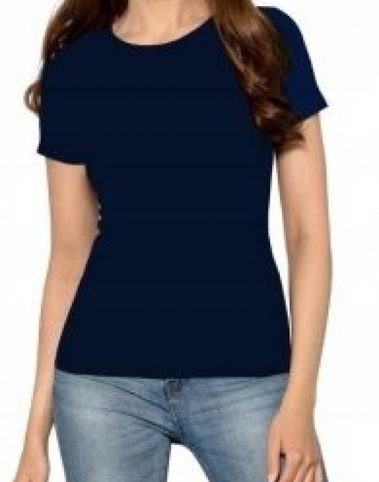 Дамска блуза с къс ръкав в тъмносин цвят CLAUDIA, Babell, Блузи / Топове - Complex.bg