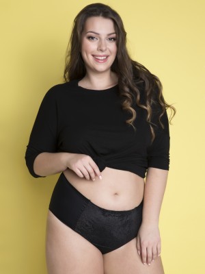 Бикини с висока талия в черен цвят AGAT