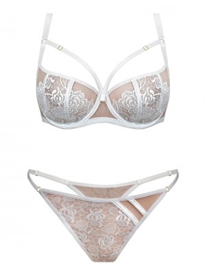 Прашки с дантела в бял цвят HARMONY 19082