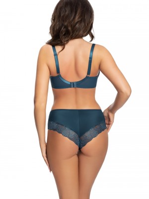 Бразилиани с дантела в син цвят RITA K688 