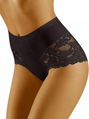 Бикини с висока талия в черен цвят SLIMEA