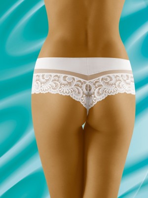 Бразилиани с дантела в бял цвят CANTATA