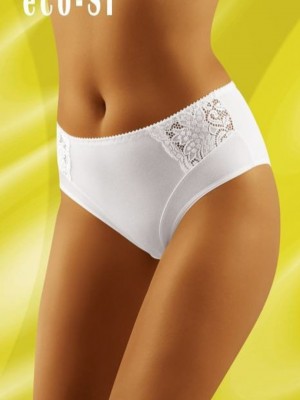 Бикини с дантела в бял цвят ECO-SI