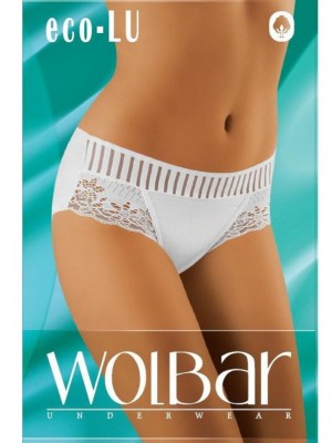 Бикини с дантела в бял цвят ECO-LU