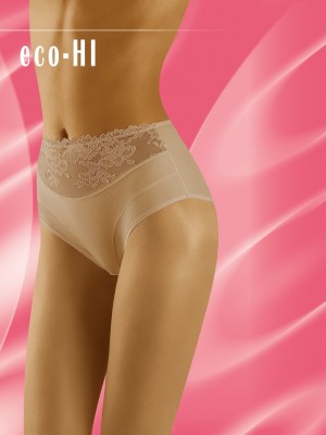 Памучни бикини в бежов цвят ECO-HI