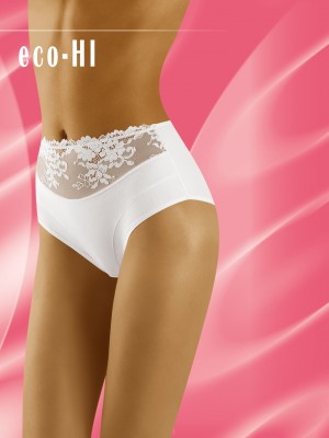 Памучни бикини в бял цвят ECO-HI