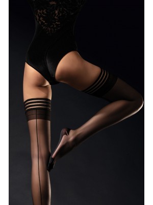 Чорапи със силикон в черен цвят FEMME FATALE 20 DEN