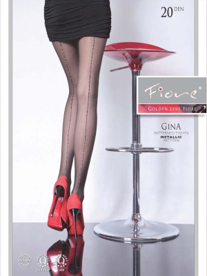 Чорапогащник с ефектен десен в черен цвят GINA 20 BLACK Чорапогащник с ефектен десен в черен цвят GINA 20 BLACK