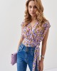Къса дамска блуза в лилав цвят 20450, FASARDI, Блузи / Топове - Complex.bg