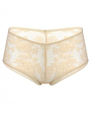 Бикини с дантела в бежов цвят 2106 