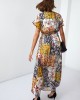 Дълга дамска рокля в цветен десен FG646, FASARDI, Дълги рокли - Complex.bg