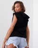 Широка дамска блуза с качулка в черен цвят FI709, FASARDI, Блузи / Топове - Complex.bg