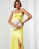 Дълга елегантна рокля в жълт цвят FG644, FASARDI, Дълги рокли - Complex.bg