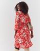 Ефирна рокля с дълги ръкави в цвят корал FG637, FASARDI, Миди рокли - Complex.bg