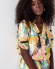 Дамска блуза с къс ръкав в цветен десен 02007, FASARDI, Блузи / Топове - Complex.bg