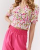 Дамска блуза с къс ръкав в розов цвят 02047, FASARDI, Блузи / Топове - Complex.bg