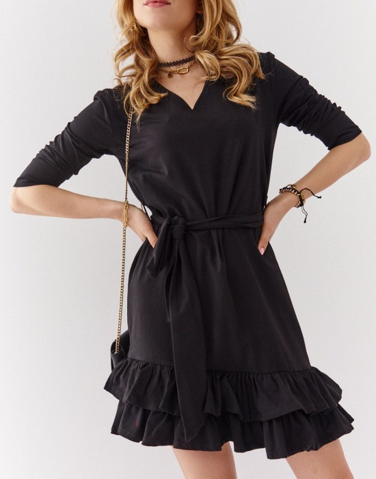 Къса дамска рокля в черен цвят FK614, FASARDI, Къси рокли - Complex.bg