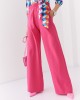 Широк дамски панталон в розов цвят 05036, FASARDI, Панталони - Complex.bg