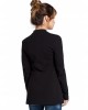 B030 Collarless open front knit blazer - black, BE, Сака - Complex.bg