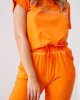 Спортен дамски комплект в оранжев цвят FK617, FASARDI, Спортно облекло - Complex.bg