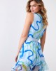 Ефирна къса рокля в син цвят 03040, FASARDI, Къси рокли - Complex.bg