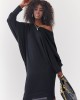 Миди рокля с дълъг ръкав в черен цвят FG632, FASARDI, Миди рокли - Complex.bg