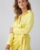 Елегантна рокля с дълъг ръкав в жълт цвят FG642, FASARDI, Къси рокли - Complex.bg