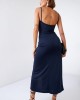 Елегантна дълга рокля в тъмносин цвят 110570, FASARDI, Дълги рокли - Complex.bg
