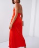 Елегантна дълга рокля в червен цвят 110570, FASARDI, Дълги рокли - Complex.bg
