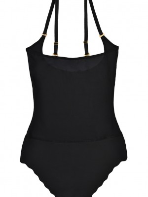 Моделиращо боди с отворен бюст в черен цвят SENCE 18002