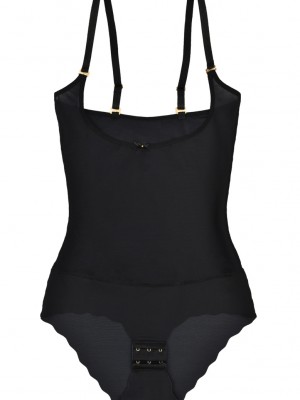 Моделиращо боди с отворен бюст в бежов цвят SENCE 18002