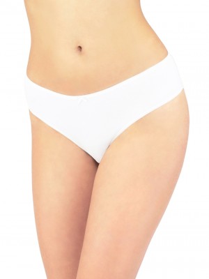 Бразилиани с дантела в бял цвят INES 07016