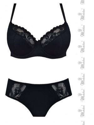 Полуподплатен сутиен в черен цвят DITA 11058