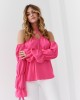 Дамска блуза с паднали ръкави в розов цвят 560, FASARDI, Блузи / Топове - Complex.bg