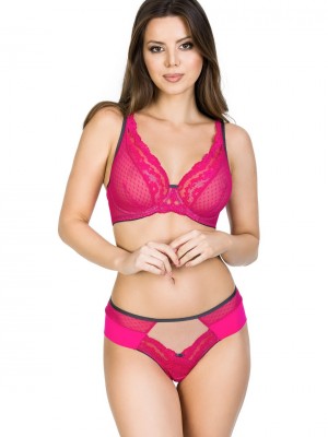 Микрофибърни бразилиани в розов цвят DOTS 19111 