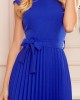 Елегантна миди рокля с къс ръкав в кралско син цвят 311-2, Numoco, Миди рокли - Complex.bg