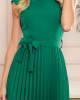 Елегантна миди рокля с къс ръкав в зелен цвят 311-3, Numoco, Миди рокли - Complex.bg