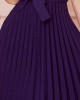 Елегантна миди рокля с къс ръкав в тъмносин цвят 311-12, Numoco, Миди рокли - Complex.bg