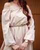 Ефирна памучна рокля в бежов цвят FG653, FASARDI, Къси рокли - Complex.bg