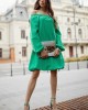 Ефирна памучна рокля в зелен цвят FG653, FASARDI, Къси рокли - Complex.bg