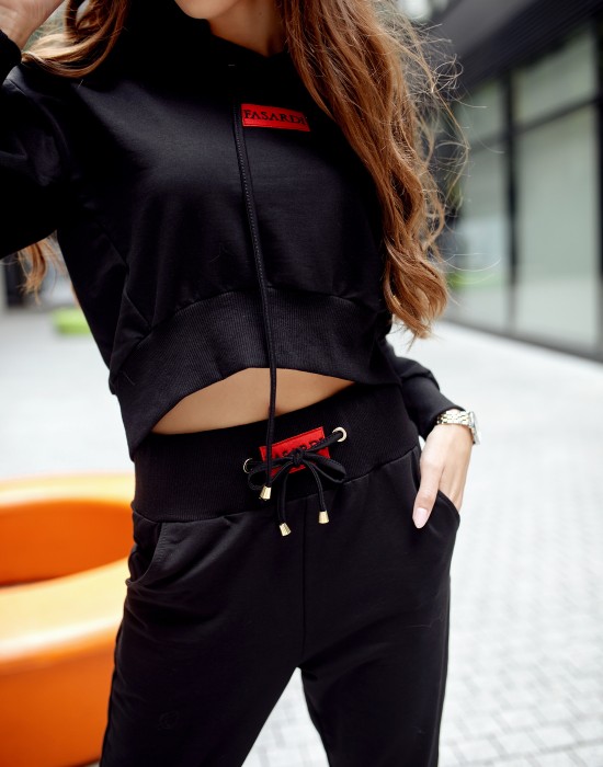 Спортен дамски комплект в черен цвят FI718, FASARDI, Спортно облекло - Complex.bg