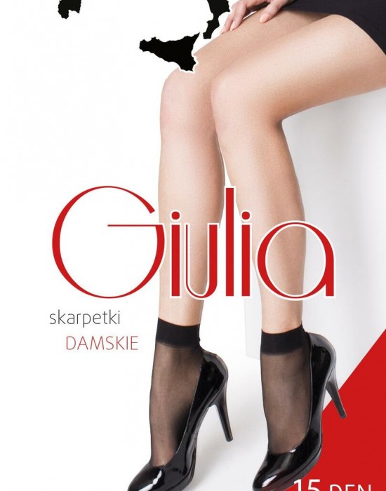 Къси дамски чорапи в черен цвят GIULIA NERO 15 DEN, MEDIOLANO, Къси чорапи - Complex.bg