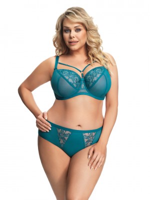 Макси сутиен с меки чашки в цвят тюркоаз CALIGARI K674 