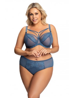 Бикини с дантела в син цвят K705 ELAINE 