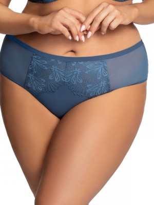 Бикини с дантела в син цвят K705 ELAINE 