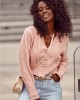 Къс дамски пуловер в розов цвят 50796, FASARDI, Пуловери - Complex.bg
