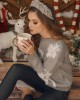 Дамски коледен пуловер в сив цвят 383163, FASARDI, Пуловери - Complex.bg