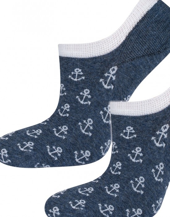 Дамски къси чорапи в син цвят, SOXO, Къси чорапи - Complex.bg