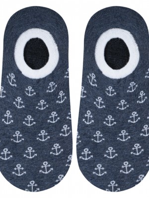 Дамски къси чорапи в син цвят